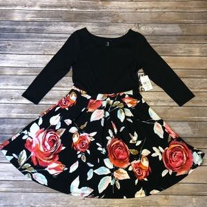 Trixxi Black Floral Dress